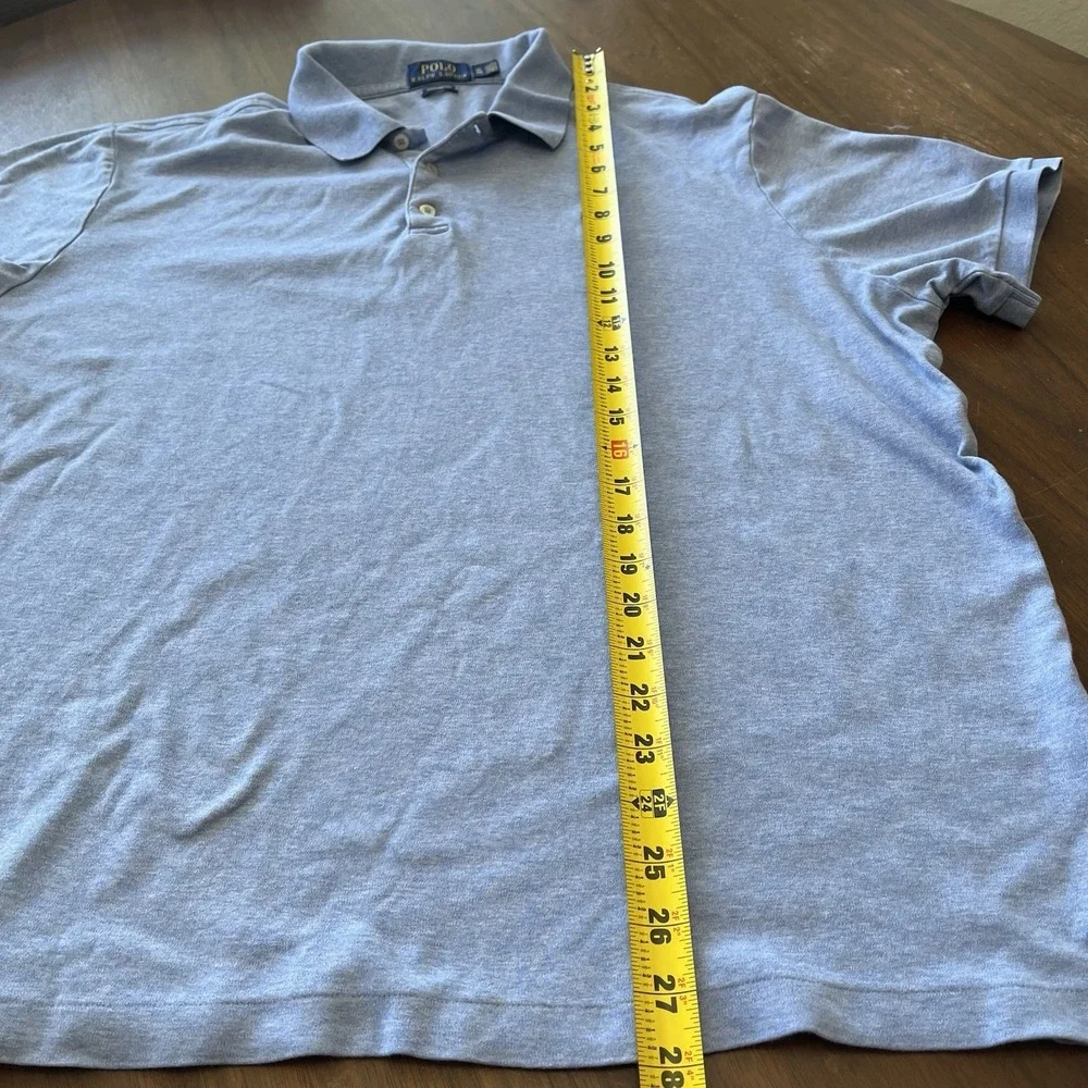 Polo Ralph Lauren Shirt Men's XL Classic Fit Blue Flesh Pony Soft Cotton